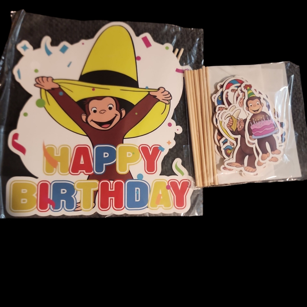 Monkey Birthday Party Supplies NwT - Picture 2 of 4